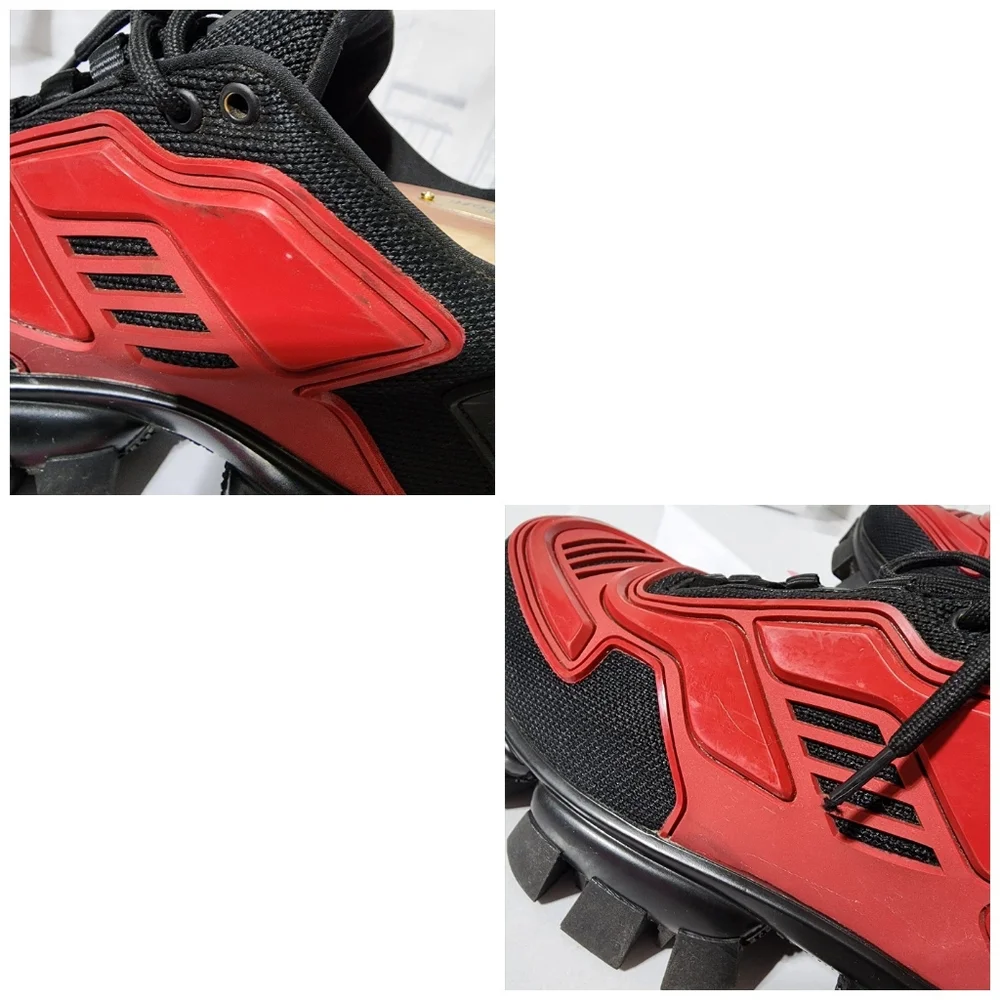 Prada Cloudbust Thunder Sneakers Red and Black Size 41